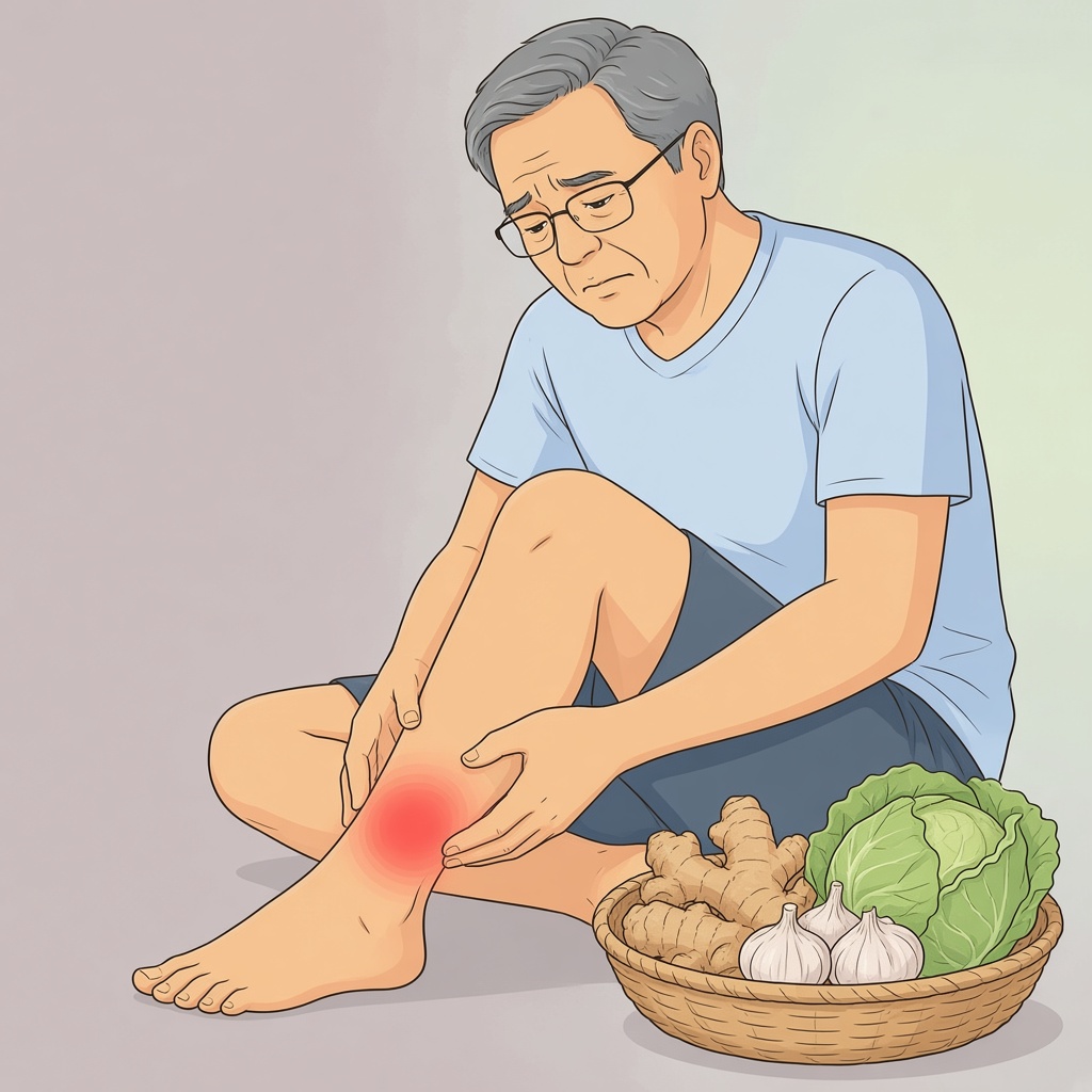 Hombre con dolor en el tobillo
